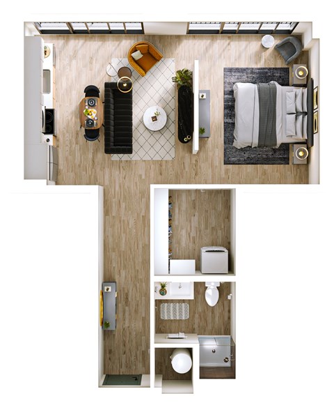 Stella at Star Metals A2 One Bedroom Floor Plan